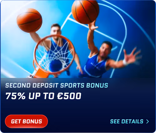 Bonus Sport Troisième Dépôt 75 % jusqu'à 250 €